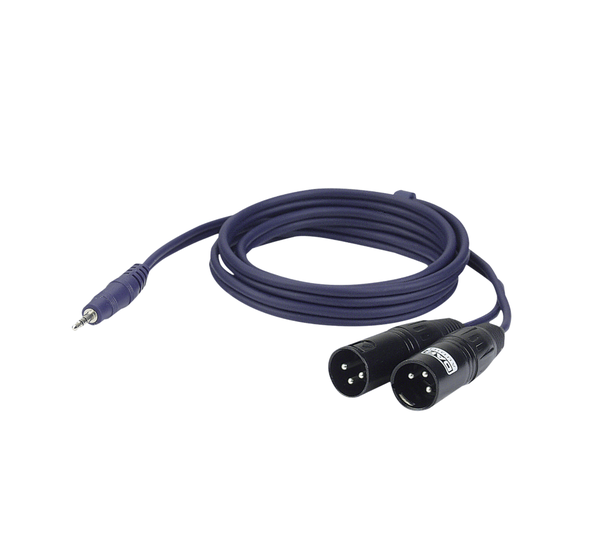 FL46150 Stereo 3,5mm jack->2x XLR-M 1,5 m